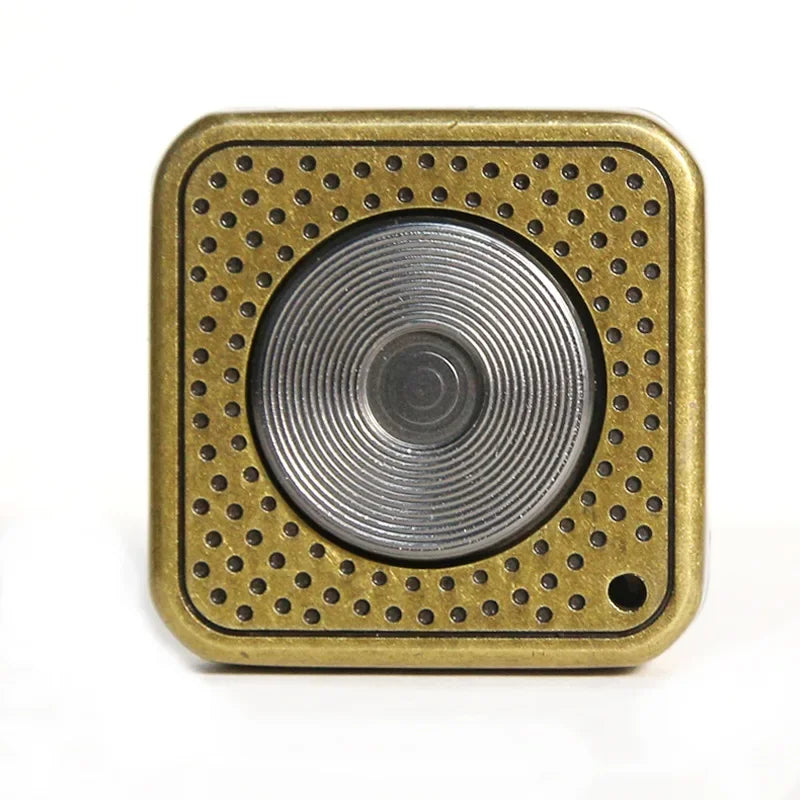 CD Player-Style Magnetic Fidget Spinner – EDC Push Slider Coin Toy for Stress Relief & Focus