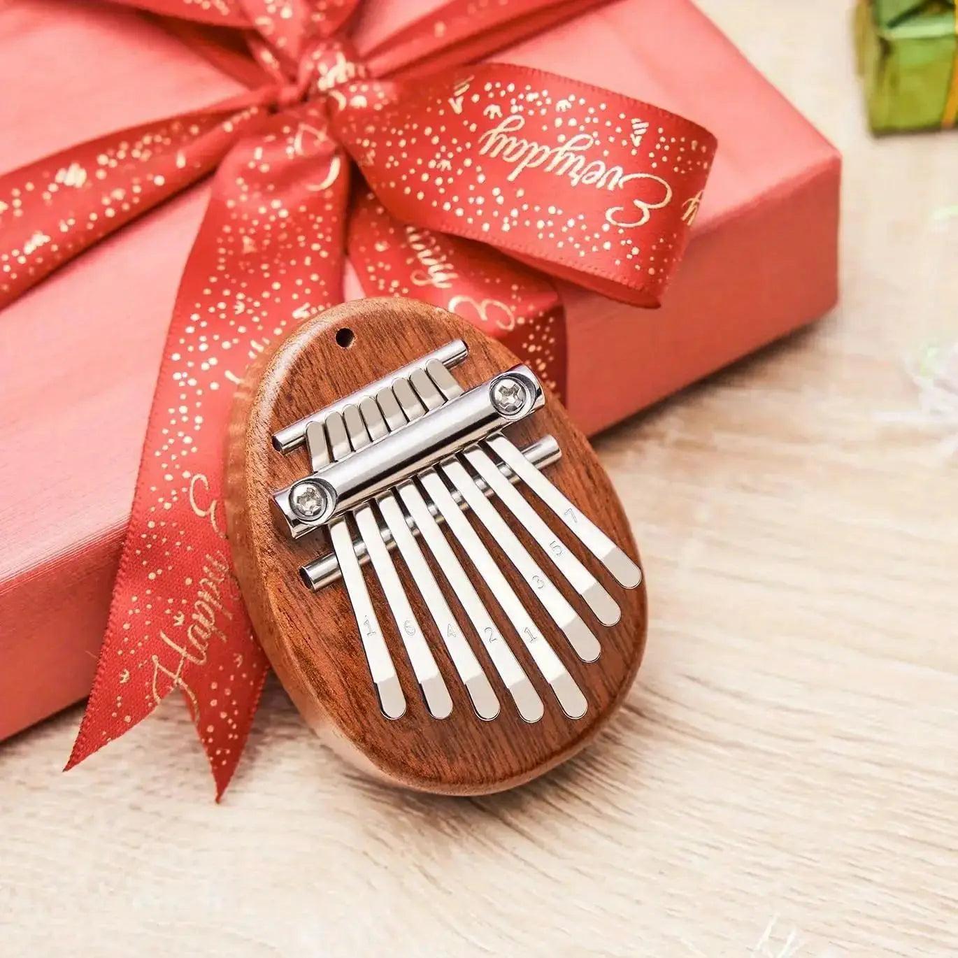 Portable 8-Key Thumb Piano – Mini Kalimba Pendant for Stress Relief & Musical Fun