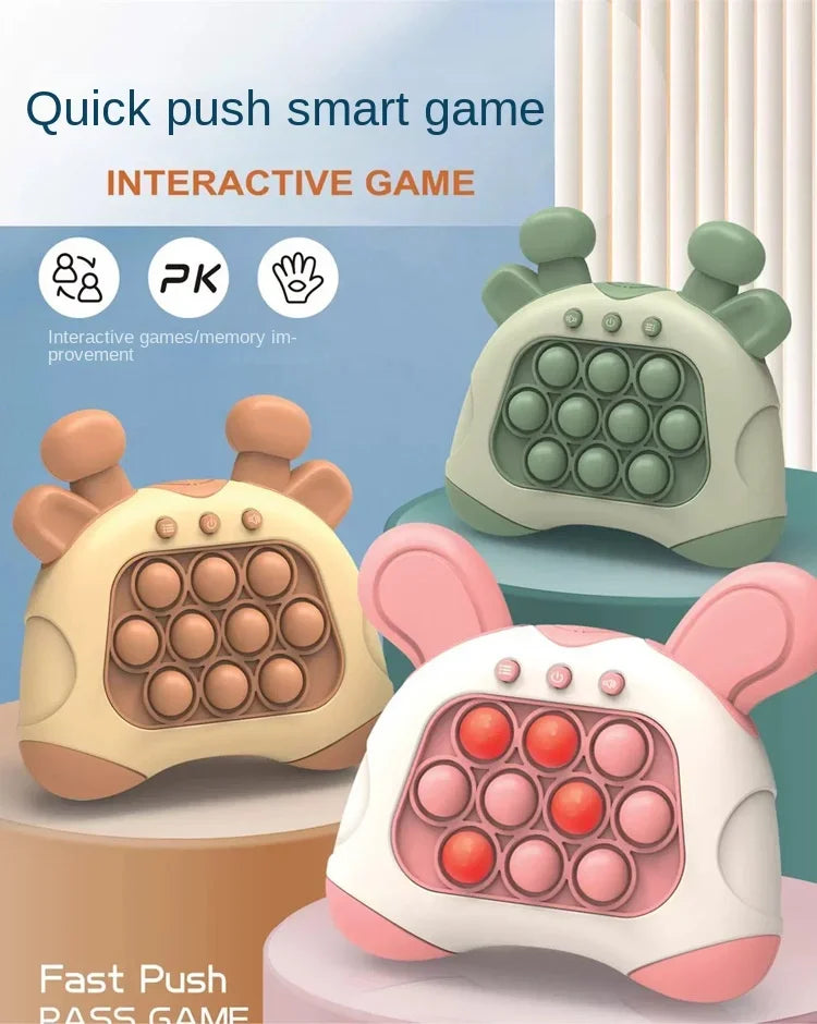 Electronic Light-Up Quick Push Bubble Game – Handheld Whack-a-Mole Style Fidget Toy for Stress Relief & Focus