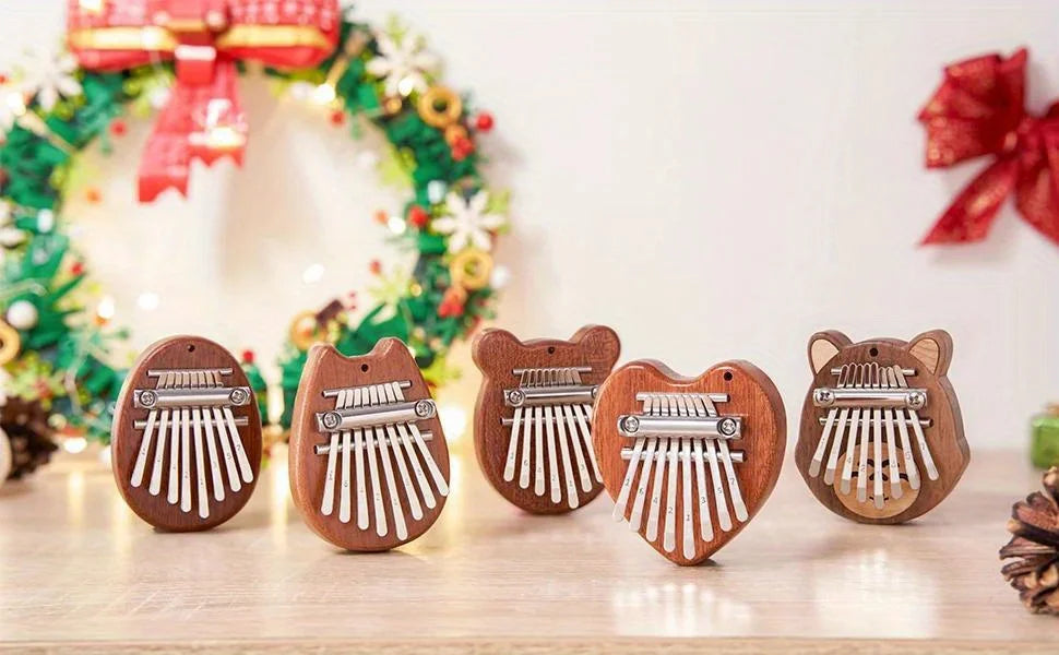 Portable 8-Key Thumb Piano – Mini Kalimba Pendant for Stress Relief & Musical Fun