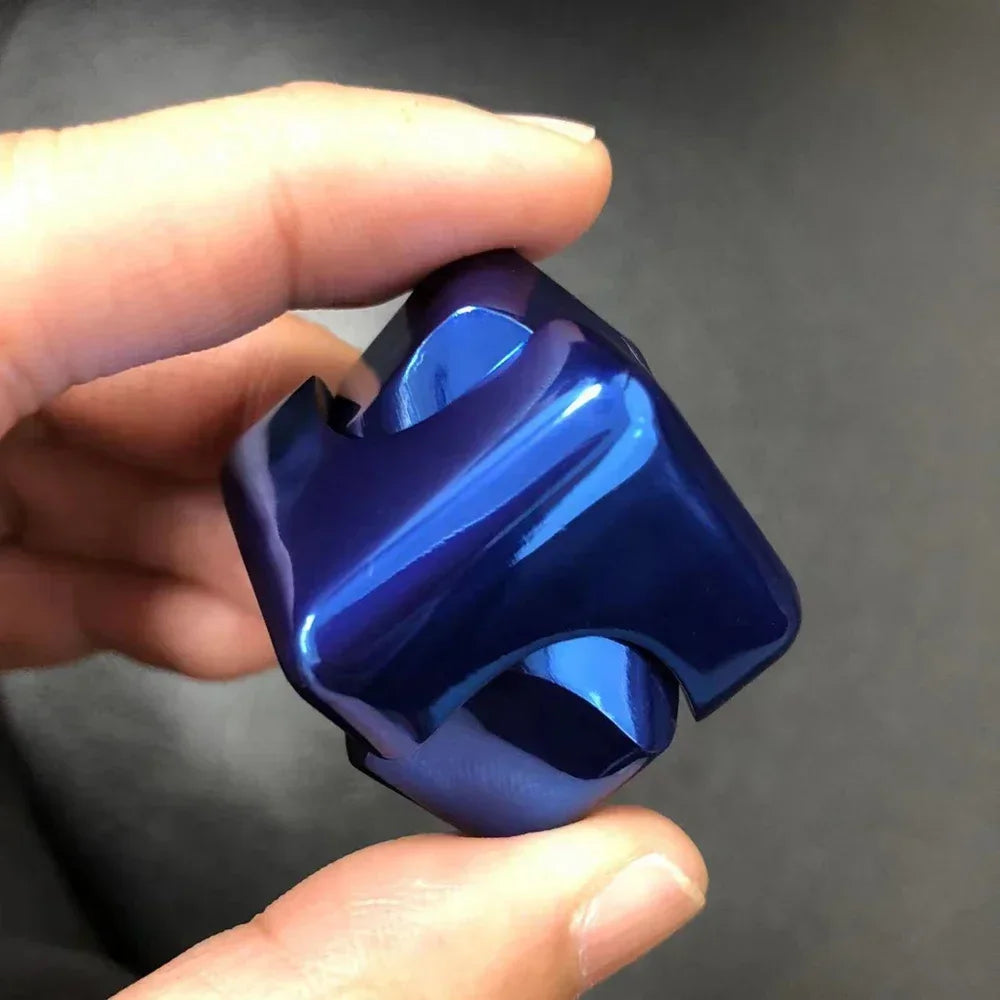 Portable Metal Cube Fidget Spinner – 360° Rotating Stress Relief Toy for Adults & Teens