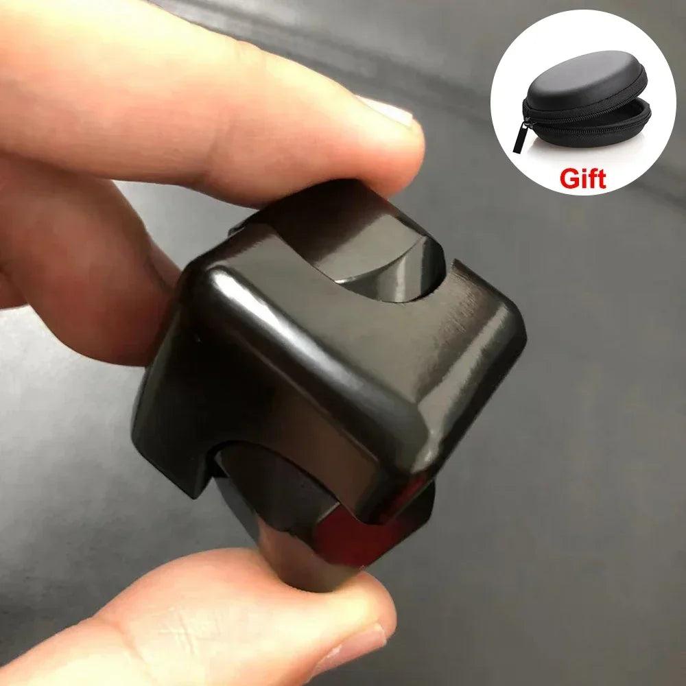 Portable Metal Cube Fidget Spinner – 360° Rotating Stress Relief Toy for Adults & Teens