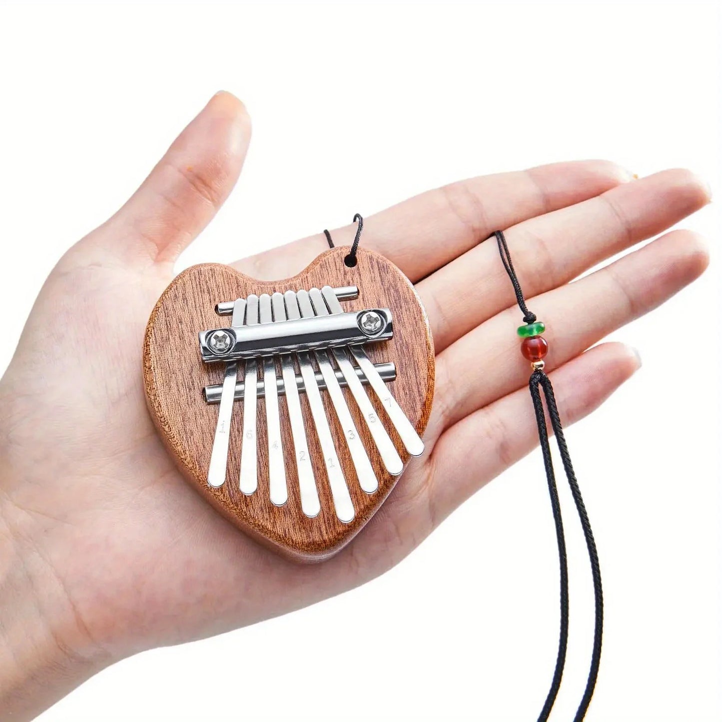 Portable 8-Key Thumb Piano – Mini Kalimba Pendant for Stress Relief & Musical Fun