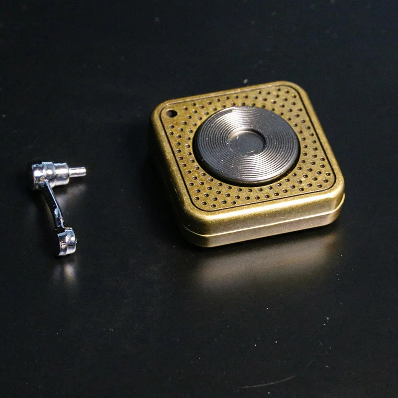 CD Player-Style Magnetic Fidget Spinner – EDC Push Slider Coin Toy for Stress Relief & Focus