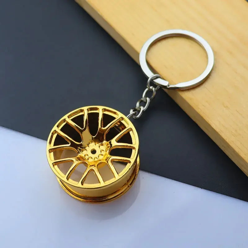 Mini Alloy Car Wheel Rim Keychain – Perfect Gift for Car Enthusiasts