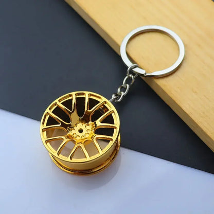 Mini Alloy Car Wheel Rim Keychain – Perfect Gift for Car Enthusiasts