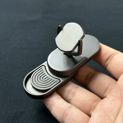 EDC Magnetic Fidget Slider – Metal Push & Spin Decompression Toy for Adults with Target Coin Feature