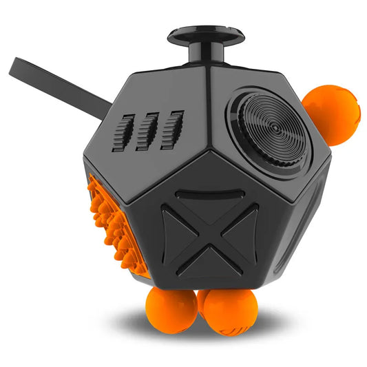 12-Sided Fidget Cube – Multi-Function Sensory Stress Relief Toy for Kids & Adults | EDC Focus Aid for ADHD, Autism & Anxiety