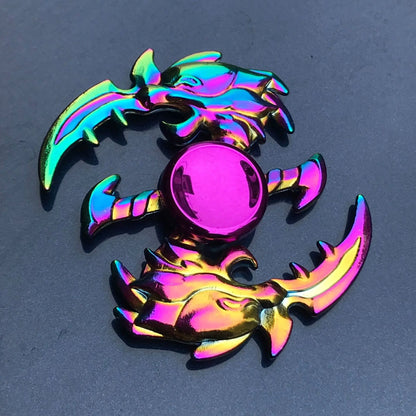 Gradient Rainbow Metal Fidget Spinner – Silent R188 Bearing, EDC Hand Spinner for Anxiety Relie