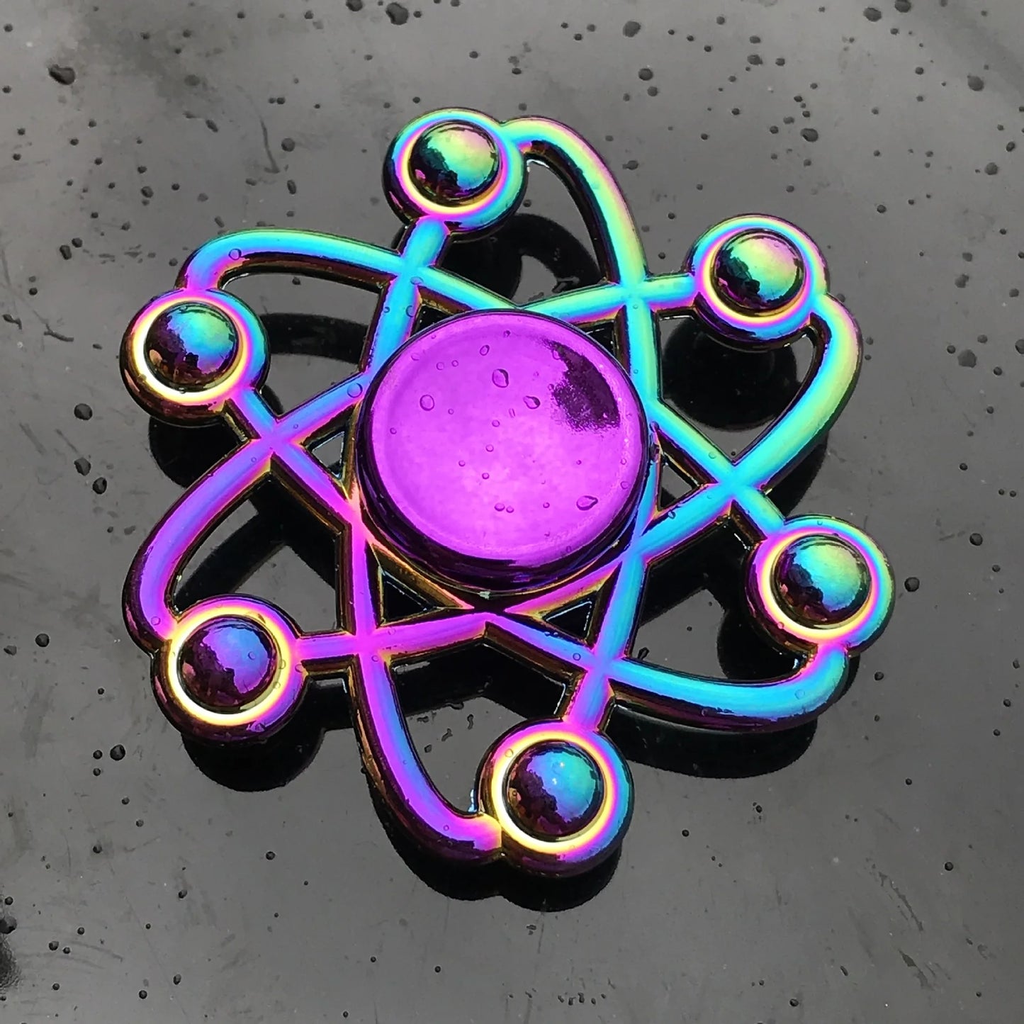 Gradient Rainbow Metal Fidget Spinner – Silent R188 Bearing, EDC Hand Spinner for Anxiety Relie
