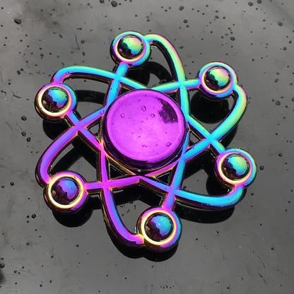Gradient Rainbow Metal Fidget Spinner – Silent R188 Bearing, EDC Hand Spinner for Anxiety Relie