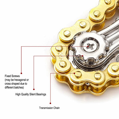 Bike Chain Gear Fidget Spinner – Stainless Steel Sprocket Flywheel EDC Toy for Stress & Anxiety Relief