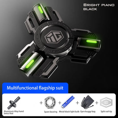 Glow-in-the-Dark Alloy Fidget Spinner – High-Speed EDC Toy for Stress Relief & Focus