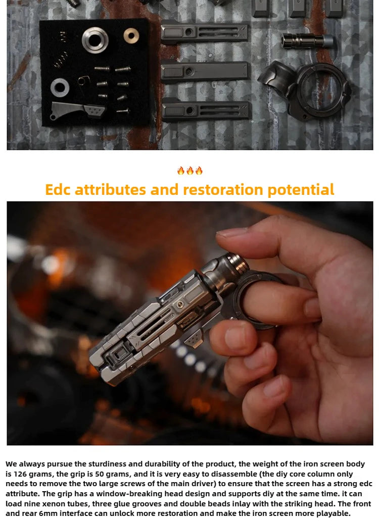 Iron Curtain Magnetic Mechanical Slider – Titanium Alloy EDC Fidget Toy for Stress Relief