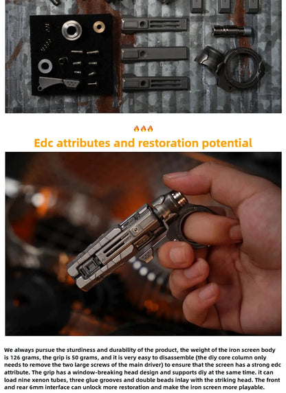 Iron Curtain Magnetic Mechanical Slider – Titanium Alloy EDC Fidget Toy for Stress Relief