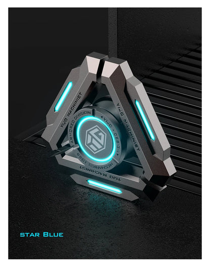 Glow-in-the-Dark Metal Fidget Spinner – Silent R188 Bearing EDC Toy for Stress Relief & Focus