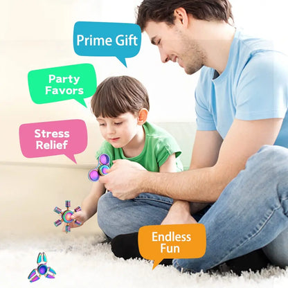 Premium Stainless Steel Fidget Spinner – Long Spin Time, High-Speed Precision for Stress & Anxiety Relief