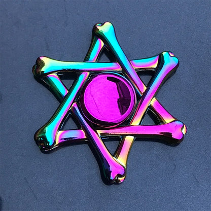 Gradient Rainbow Metal Fidget Spinner – Silent R188 Bearing, EDC Hand Spinner for Anxiety Relie