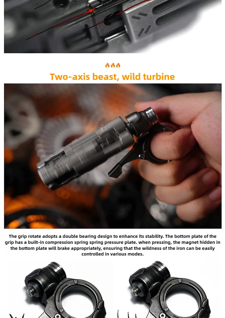 Iron Curtain Magnetic Mechanical Slider – Titanium Alloy EDC Fidget Toy for Stress Relief