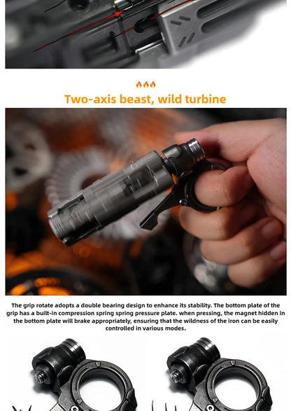 Iron Curtain Magnetic Mechanical Slider – Titanium Alloy EDC Fidget Toy for Stress Relief