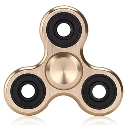 70mm Triangle Finger Aluminum Alloy Metal Spinner No Box R188 Bearing Turn for 3-4 Minutes Child Toys Decompression Toy Spinner