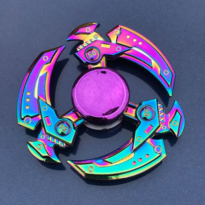 Gradient Rainbow Metal Fidget Spinner – Silent R188 Bearing, EDC Hand Spinner for Anxiety Relie