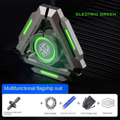 Glow-in-the-Dark Metal Fidget Spinner – Silent R188 Bearing EDC Toy for Stress Relief & Focus
