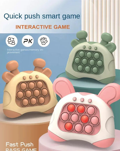 Electronic Light-Up Quick Push Bubble Game – Handheld Whack-a-Mole Style Fidget Toy for Stress Relief & Focus