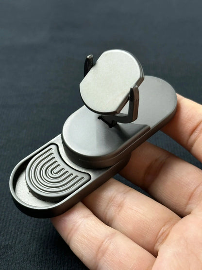 EDC Magnetic Fidget Slider – Metal Push & Spin Decompression Toy for Adults with Target Coin Feature
