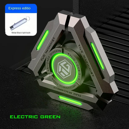 Glow-in-the-Dark Metal Fidget Spinner – Silent R188 Bearing EDC Toy for Stress Relief & Focus