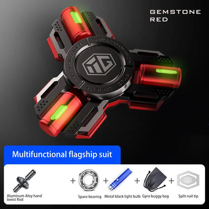 Glow-in-the-Dark Alloy Fidget Spinner – High-Speed EDC Toy for Stress Relief & Focus