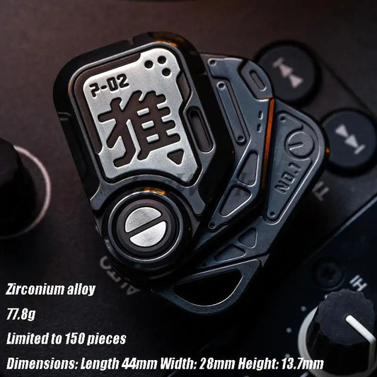 Magnetic Mechanical Push Slider – EDC Fidget Coin Spinner for Stress Relief & Focus