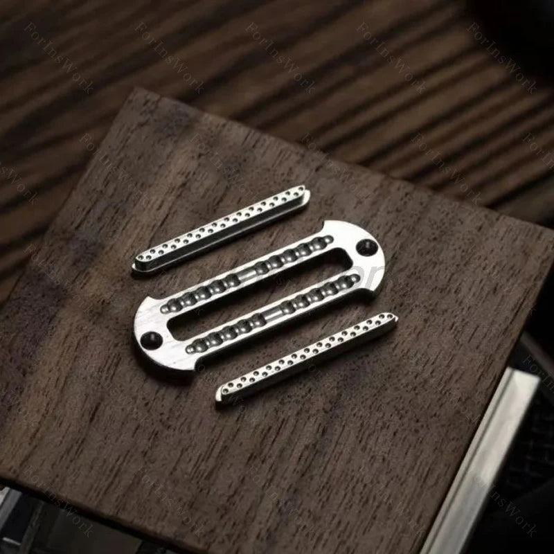 Metal Toys DZ Top-G Titanium Blue Push Slider – Premium EDC Mechanical Fidget Toy for Stress & Anxiety Relief