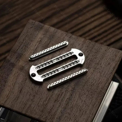 Metal Toys DZ Top-G Titanium Blue Push Slider – Premium EDC Mechanical Fidget Toy for Stress & Anxiety Relief