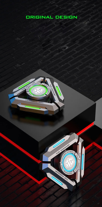 Glow-in-the-Dark Metal Fidget Spinner – Silent R188 Bearing EDC Toy for Stress Relief & Focus