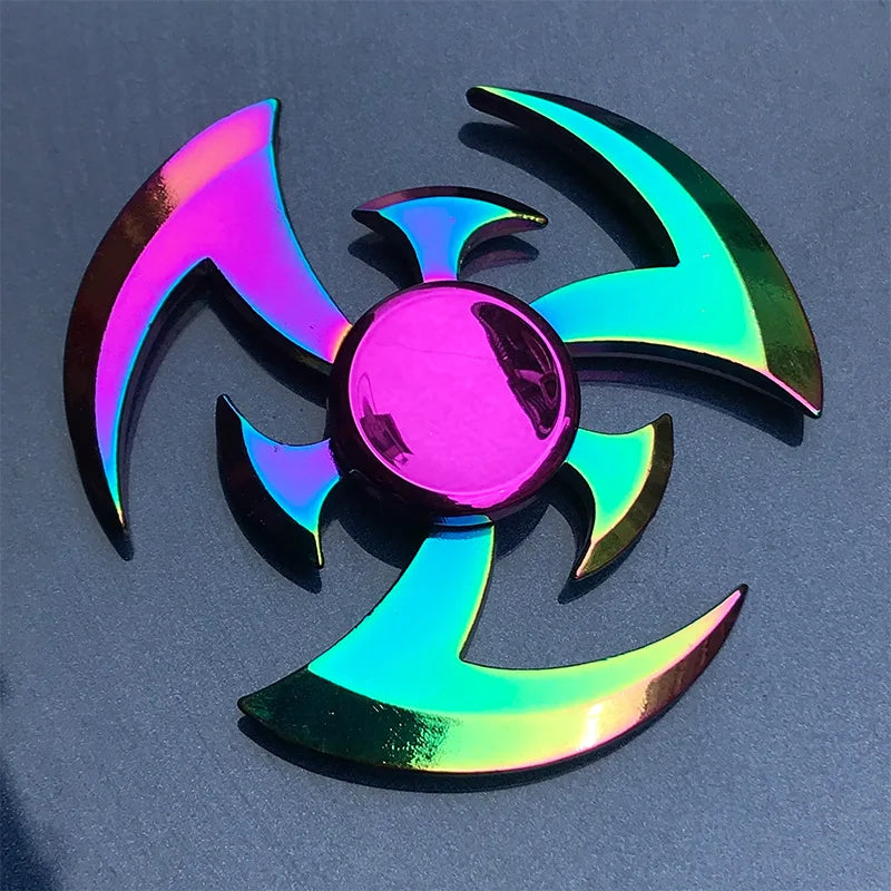 Gradient Rainbow Metal Fidget Spinner – Silent R188 Bearing, EDC Hand Spinner for Anxiety Relie
