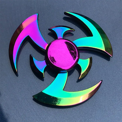 Gradient Rainbow Metal Fidget Spinner – Silent R188 Bearing, EDC Hand Spinner for Anxiety Relie
