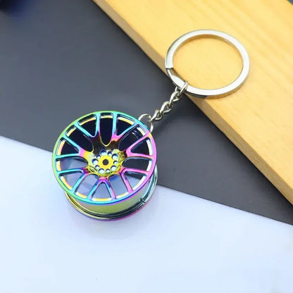 Mini Alloy Car Wheel Rim Keychain – Perfect Gift for Car Enthusiasts