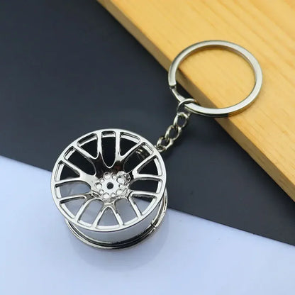 Mini Alloy Car Wheel Rim Keychain – Perfect Gift for Car Enthusiasts
