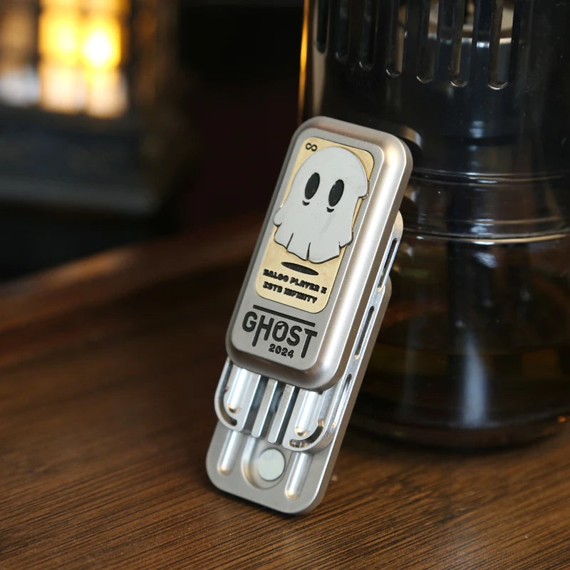 Ghost Tuning Fork Fidget Slider – Metal EDC Toy for ADHD, Anxiety & Office Stress Relief