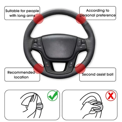 360° Rotating Steering Wheel Spinner Knob – Effort-Saving One-Handed Control for Cars, Trucks, and SUV