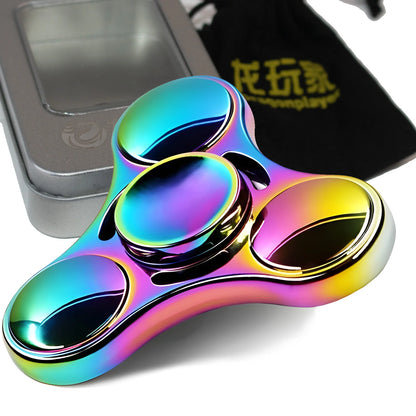 Premium Stainless Steel Fidget Spinner – Long Spin Time, High-Speed Precision for Stress & Anxiety Relief