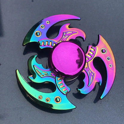 Gradient Rainbow Metal Fidget Spinner – Silent R188 Bearing, EDC Hand Spinner for Anxiety Relie