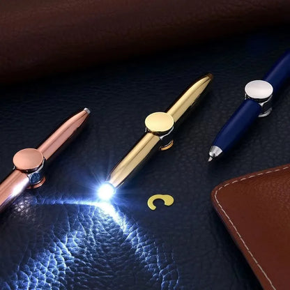 3-in-1 Gyro Pen with LED Light – Writing, Spinning & Stress Relief in One