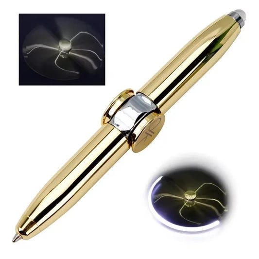 3-in-1 Gyro Pen with LED Light – Writing, Spinning & Stress Relief in One