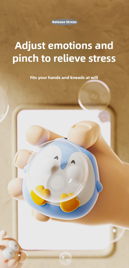 Silicone Bubble-Blowing Animal Toy – Stress Relief Squeeze Keychain & Desktop Decoration
