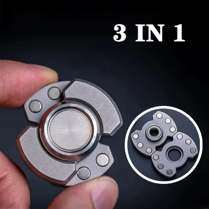 Mini Magnetic Slider Fidget – Transformable EDC Metal Spinner Push Card for Anxiety & Focus