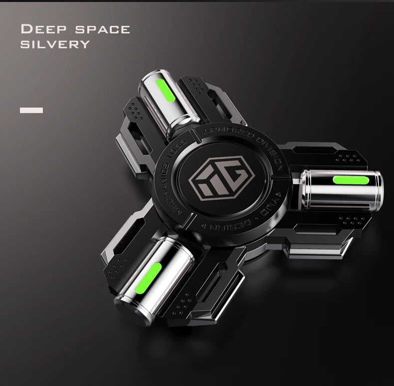 Glow-in-the-Dark Alloy Fidget Spinner – High-Speed EDC Toy for Stress Relief & Focus
