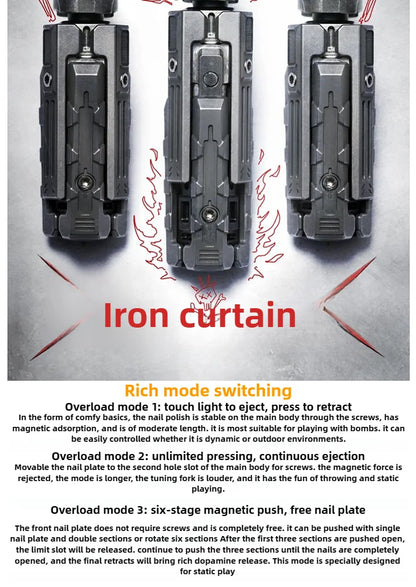 Iron Curtain Magnetic Mechanical Slider – Titanium Alloy EDC Fidget Toy for Stress Relief