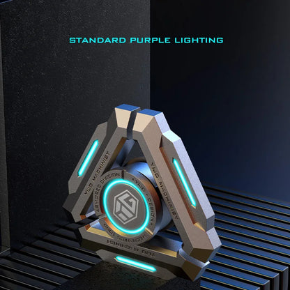 Glow-in-the-Dark Metal Fidget Spinner – Silent R188 Bearing EDC Toy for Stress Relief & Focus